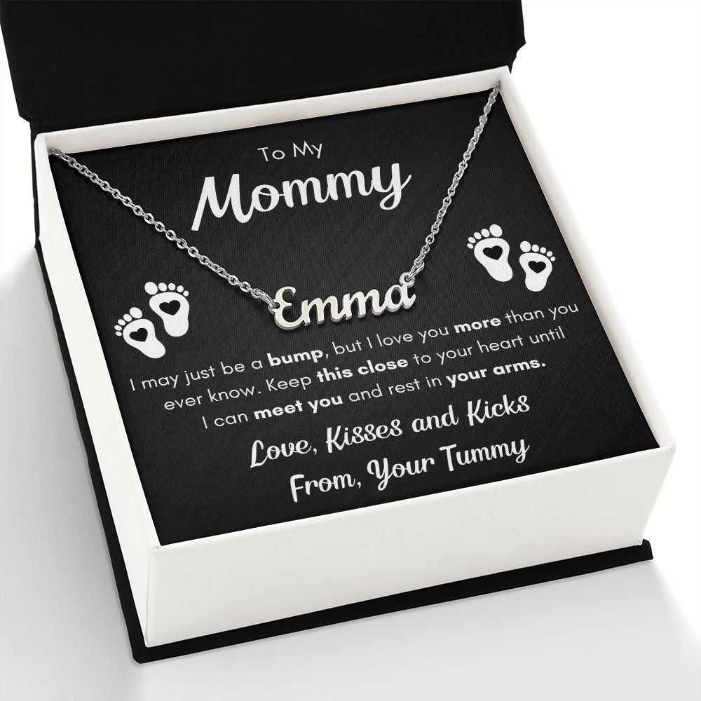 Personalized Custom Name Necklace gender reveal gifts mommy baby gift set cool gifts for new moms expecting necklace for pregnant women mom to be gifts for new mom - ON CLOUD NINE GIFTS