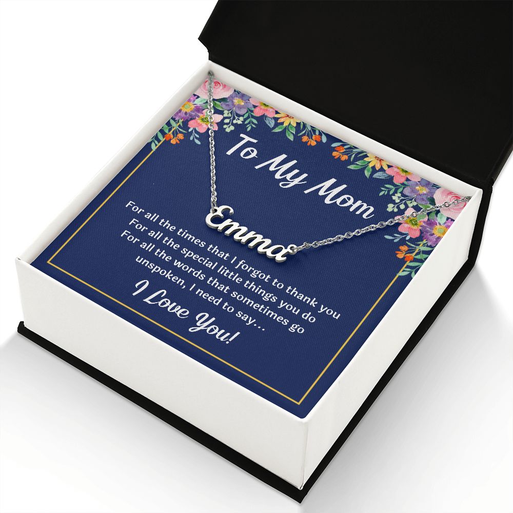 Personalized Custom Name Necklace From daughter son mom jewelry mother and daughter necklaces mother's birthday gifts - ON CLOUD NINE GIFTS