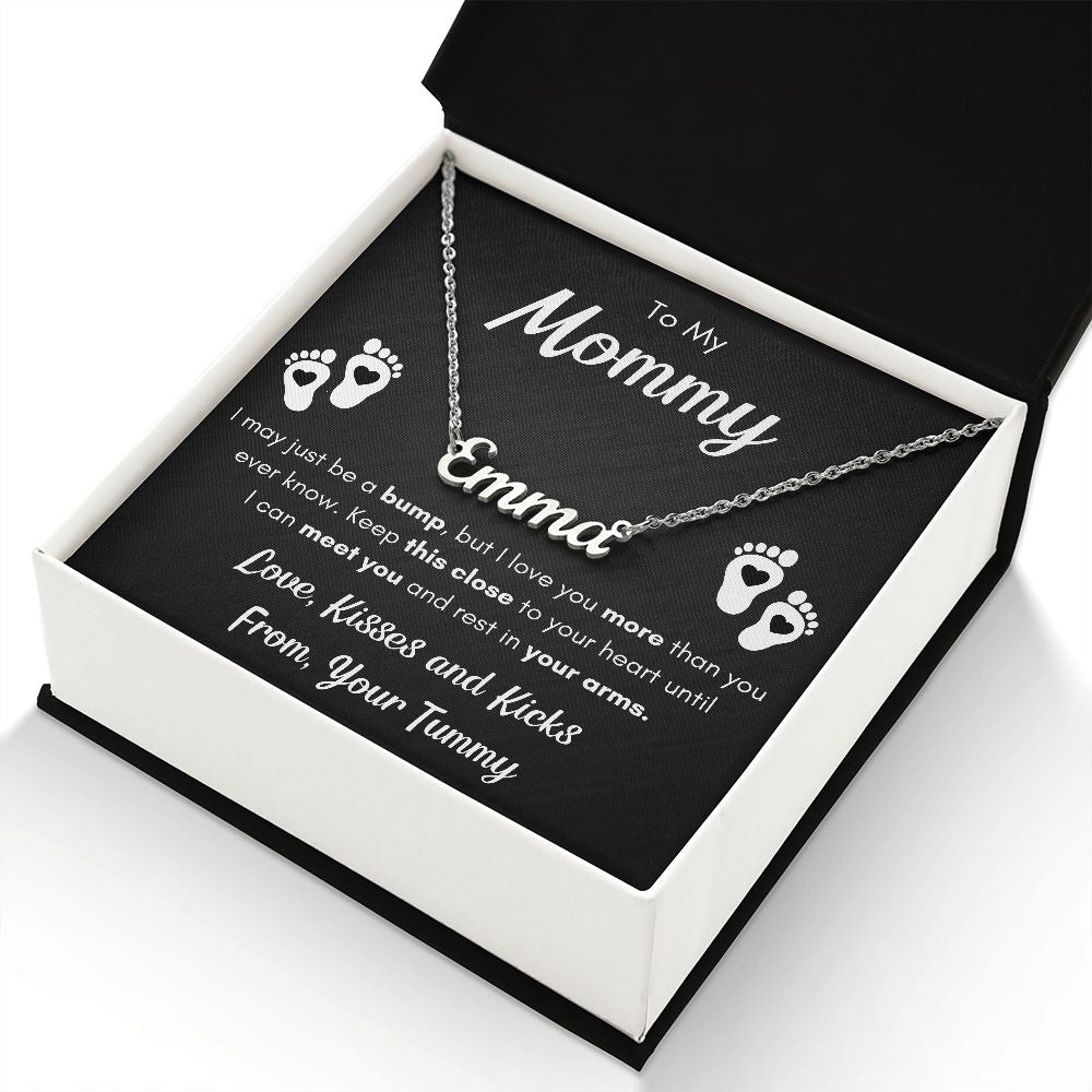 Personalized Custom Name Necklace gender reveal gifts mommy baby gift set cool gifts for new moms expecting necklace for pregnant women mom to be gifts for new mom - ON CLOUD NINE GIFTS