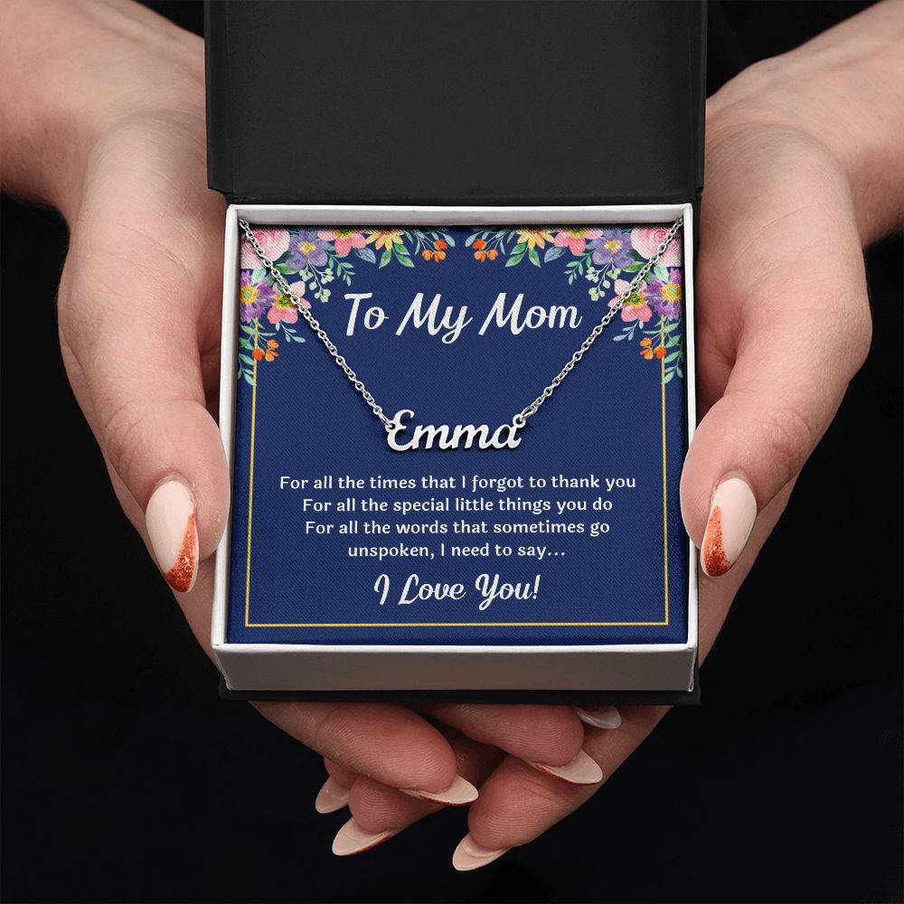 Personalized Custom Name Necklace From daughter son mom jewelry mother and daughter necklaces mother's birthday gifts - ON CLOUD NINE GIFTS
