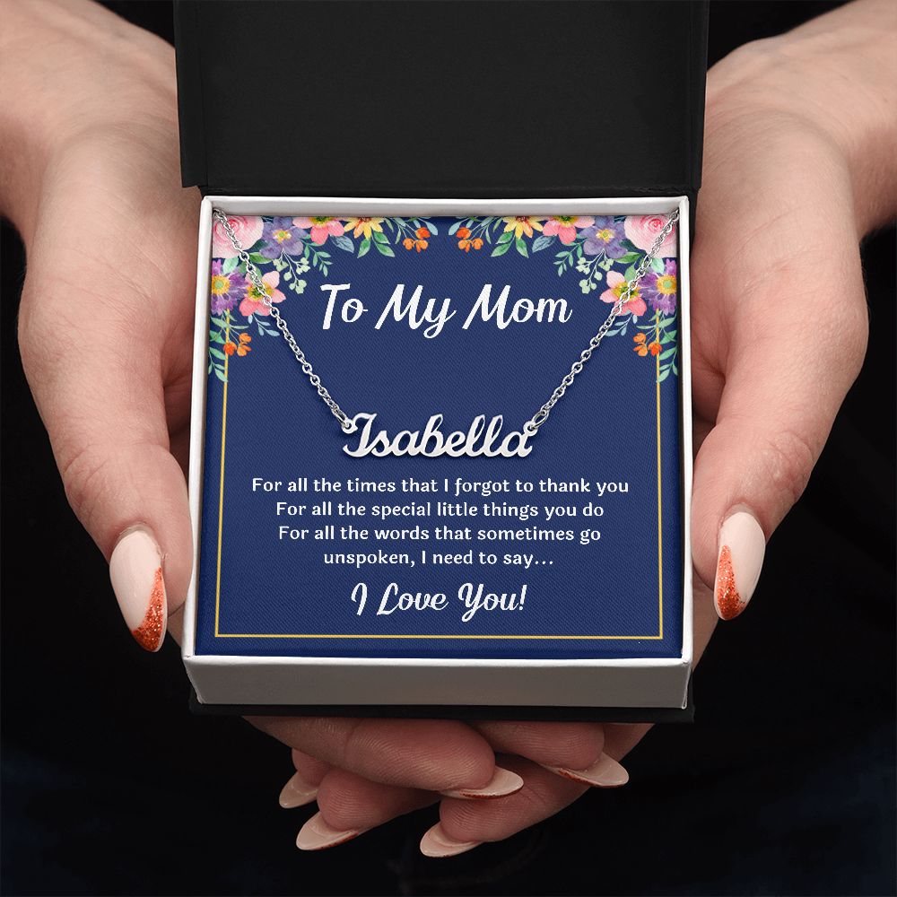 Personalized Custom Name Necklace From daughter son mom jewelry mother and daughter necklaces mother's birthday gifts - ON CLOUD NINE GIFTS