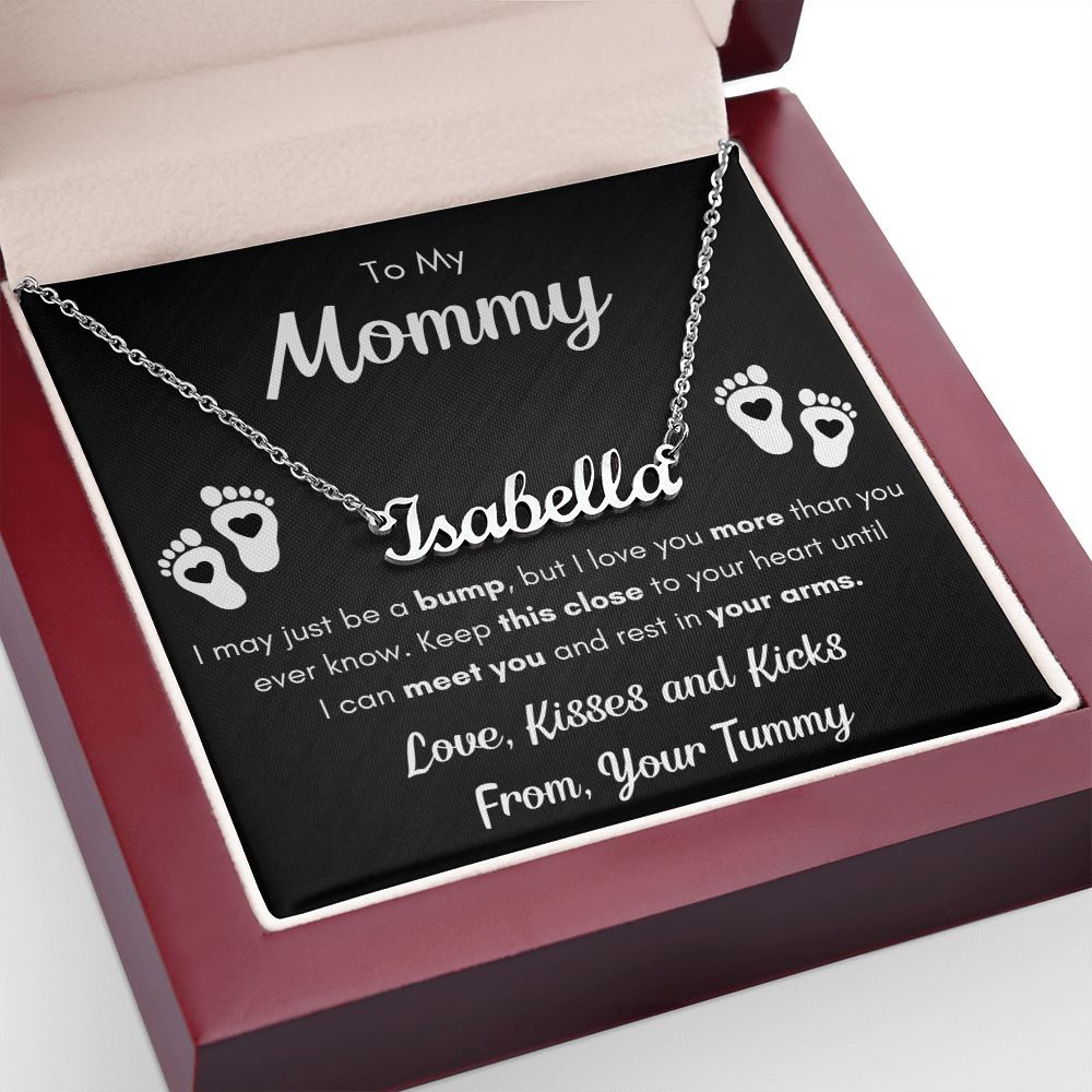 Personalized Custom Name Necklace gender reveal gifts mommy baby gift set cool gifts for new moms expecting necklace for pregnant women mom to be gifts for new mom - ON CLOUD NINE GIFTS