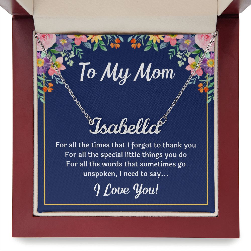 Personalized Custom Name Necklace From daughter son mom jewelry mother and daughter necklaces mother's birthday gifts - ON CLOUD NINE GIFTS