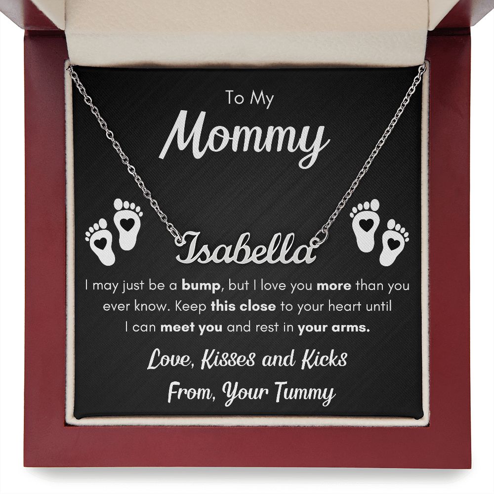 Personalized Custom Name Necklace gender reveal gifts mommy baby gift set cool gifts for new moms expecting necklace for pregnant women mom to be gifts for new mom - ON CLOUD NINE GIFTS