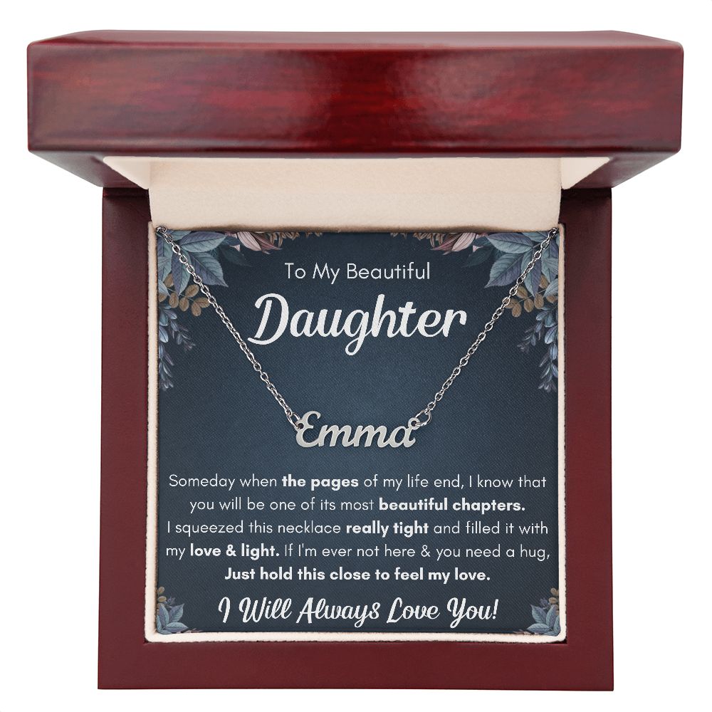 to my daughter from dad gift for daughter father daughter gifts birthday gifts for daughter mother daughter to my badass daughter necklace - ON CLOUD NINE GIFTS