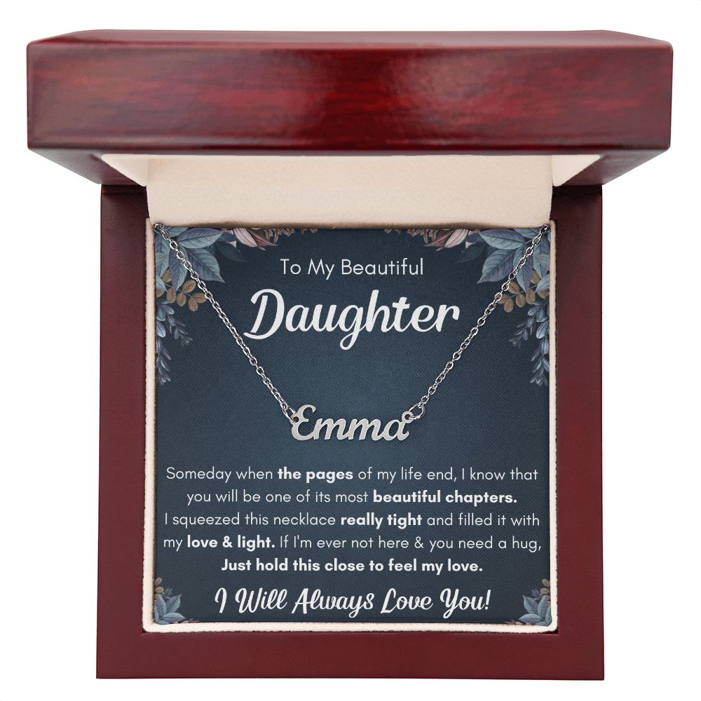 personalized gifts for daughter jewelry daddy and daughter gifts happy birthday daughter custom name necklace for women - ON CLOUD NINE GIFTS