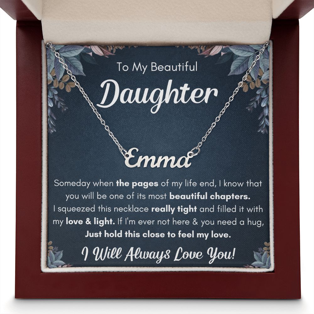 personalized gifts for daughter jewelry daddy and daughter gifts happy birthday daughter custom name necklace for women - ON CLOUD NINE GIFTS