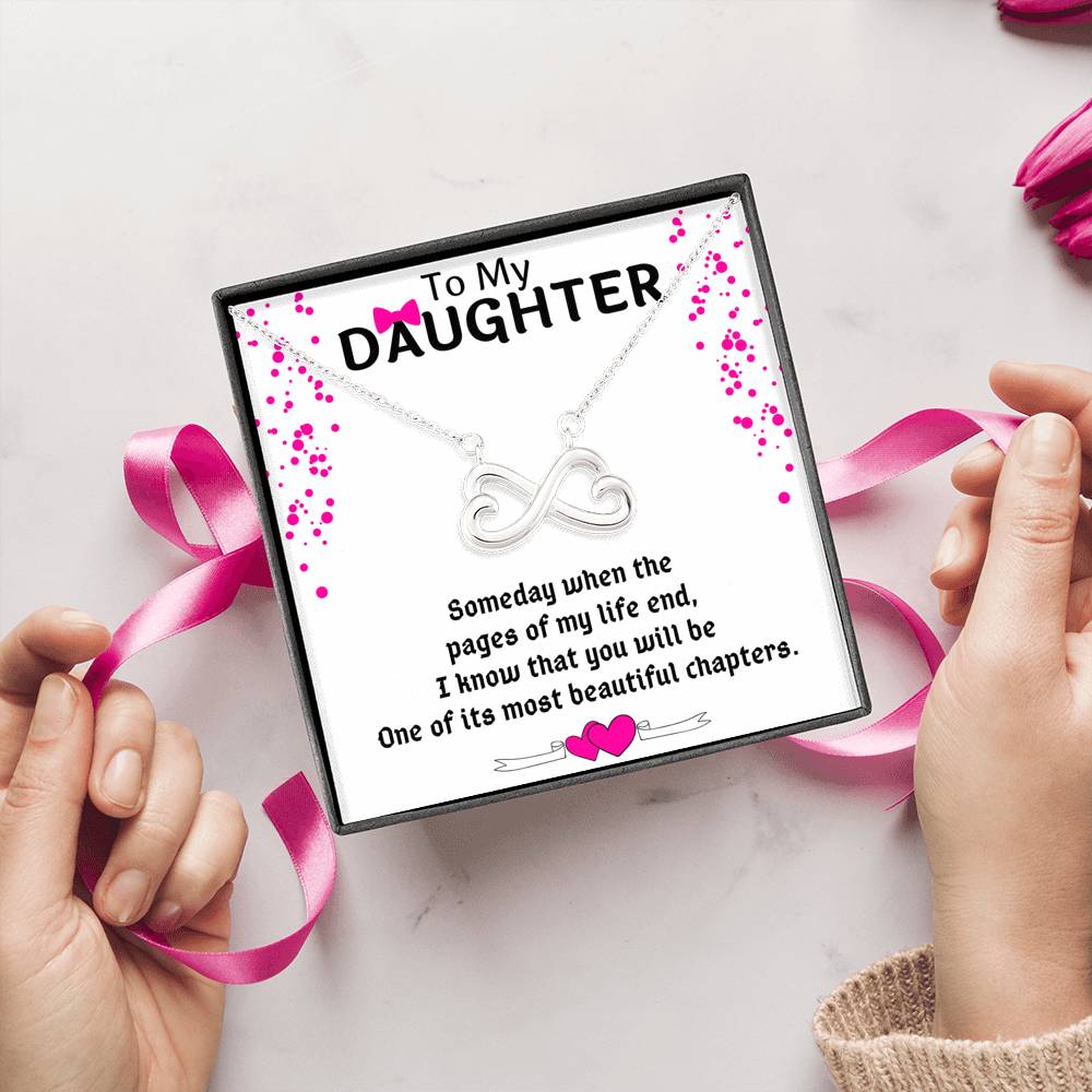 TO MY DAUGHTER INFINITY NECKLACE | MESSAGE CARD | GIFT BOX - ON CLOUD NINE GIFTS