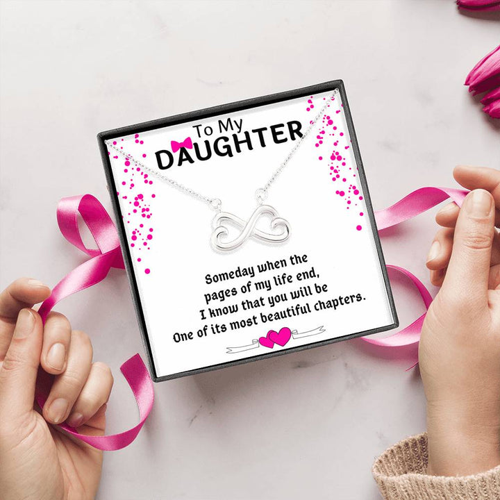 TO MY DAUGHTER INFINITY NECKLACE | MESSAGE CARD | GIFT BOX - ON CLOUD NINE GIFTS