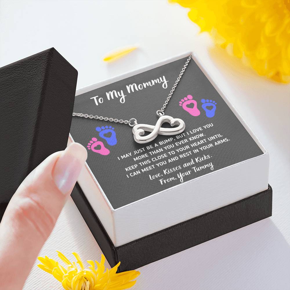 TO MY MOMMY "HEART-FEET" INFINITY NECKLACE GIFT SET - ON CLOUD NINE GIFTS