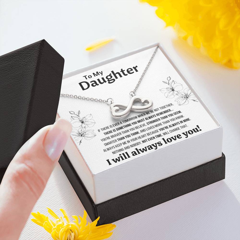 TO MY DAUGHTER "NOT EVEN TIME" INFINITY NECKLACE GIFT SET - ON CLOUD NINE GIFTS