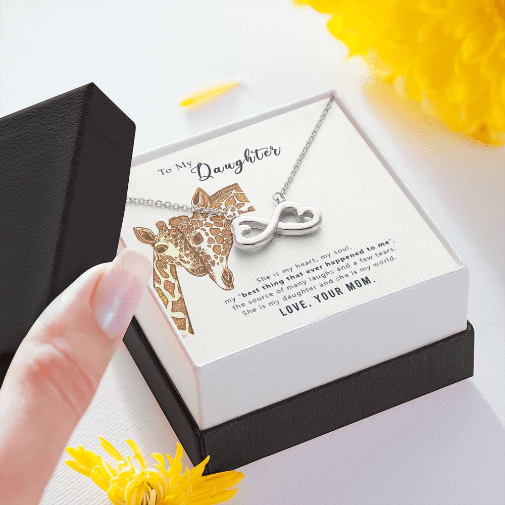 TO MY DAUGHTER "MY WORLD" INFINITY NECKLACE GIFT SET - ON CLOUD NINE GIFTS