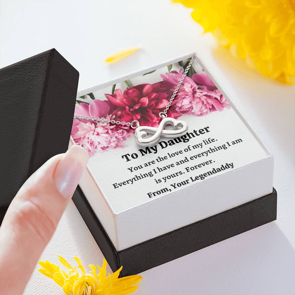 TO MY DAUGHTER "FROM, YOUR LEGENDADDY" INFINITY NECKLACE GIFT SET - ON CLOUD NINE GIFTS