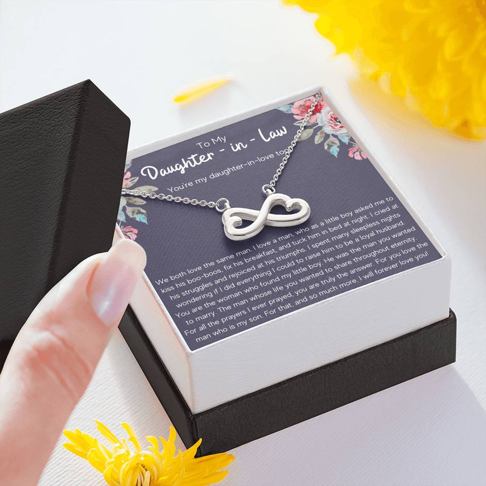 TO MY DAUGHTER-IN-LAW TRIUMPHS INFINITY NECKLACE GIFT SET - ON CLOUD NINE GIFTS