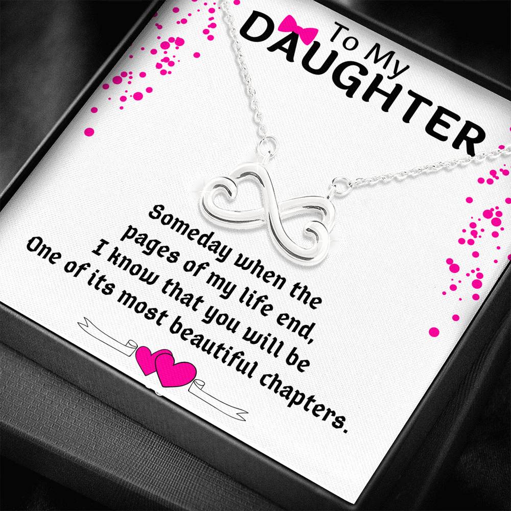 TO MY DAUGHTER INFINITY NECKLACE | MESSAGE CARD | GIFT BOX - ON CLOUD NINE GIFTS