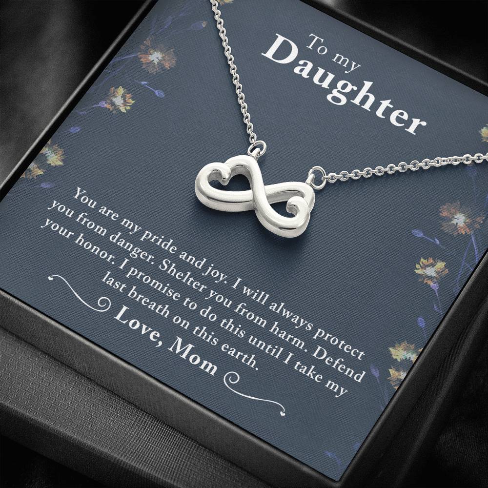 TO MY DAUGHTER "LAST BREATH" INFINITY NECKLACE GIFT SET - ON CLOUD NINE GIFTS