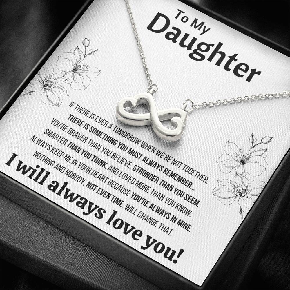 TO MY DAUGHTER "NOT EVEN TIME" INFINITY NECKLACE GIFT SET - ON CLOUD NINE GIFTS
