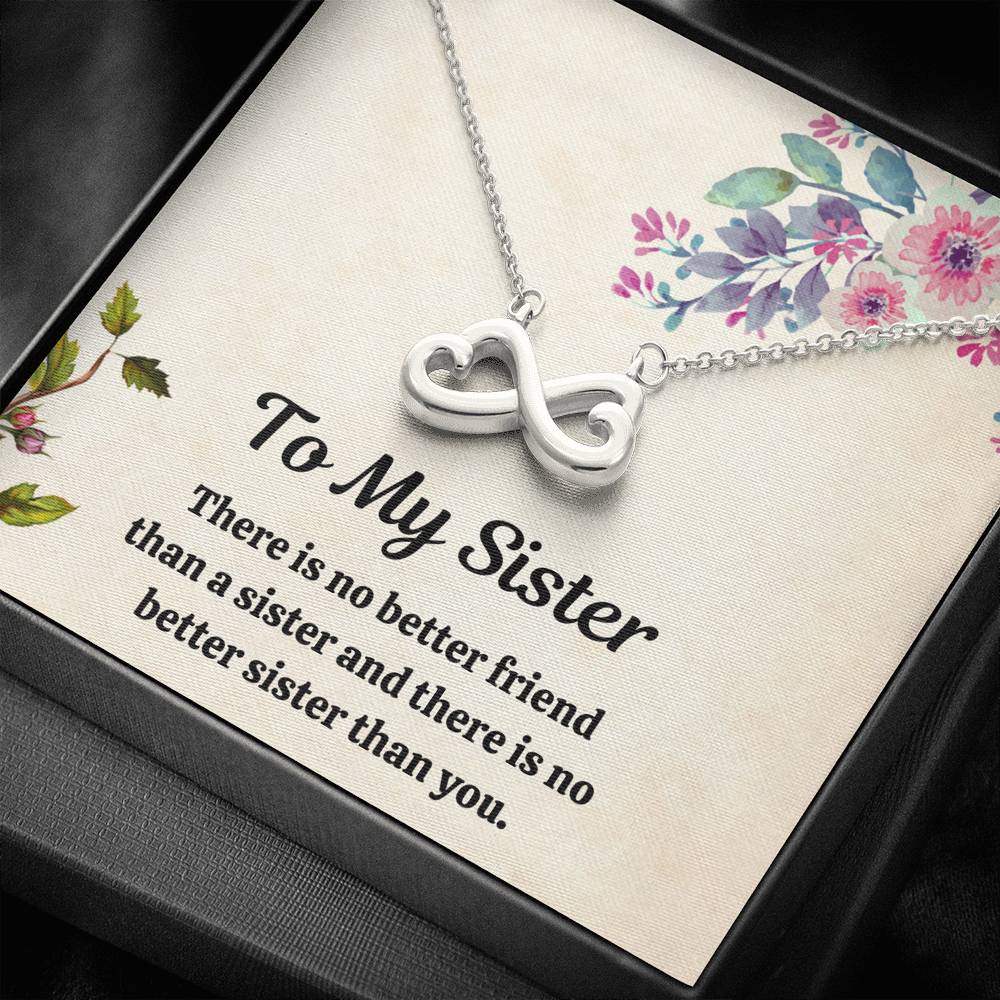 TO MY SISTER "FRIEND" INFINITY HEARTS NECKLACE GIFT SET - ON CLOUD NINE GIFTS