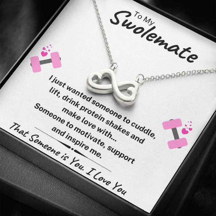 TO MY SWOLEMATE "SOMEONE TO" INFINITY NECKLACE GIFT SET - ON CLOUD NINE GIFTS