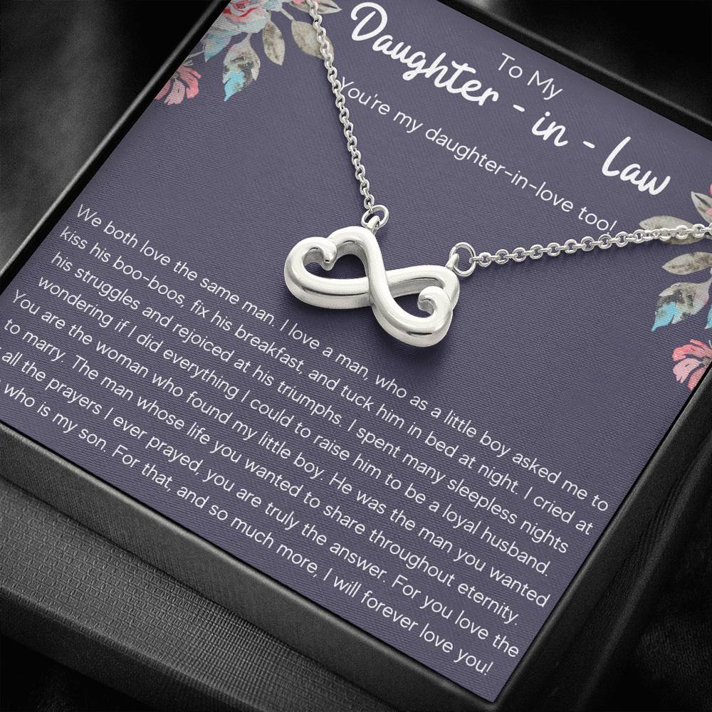 TO MY DAUGHTER-IN-LAW TRIUMPHS INFINITY NECKLACE GIFT SET - ON CLOUD NINE GIFTS