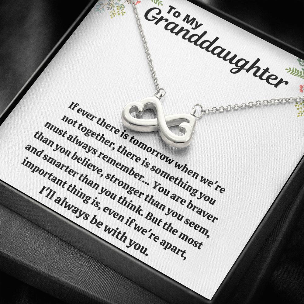 TO MY GRANDDAUGHTER "STRONGER THAN YOU SEEM" INFINITY NECKLACE GIFT SET - ON CLOUD NINE GIFTS