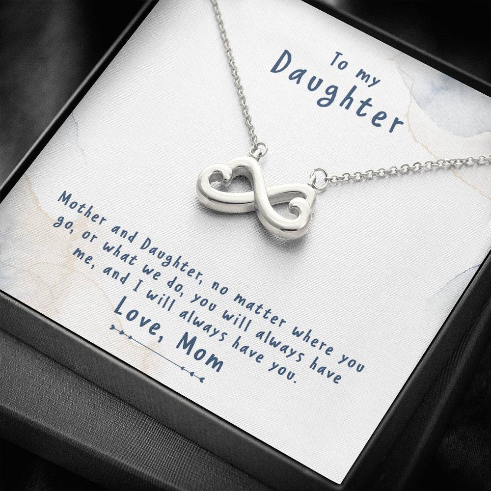 TO MY DAUGHTER "NO MATTER" INFINITY NECKLACE GIFT SET - ON CLOUD NINE GIFTS