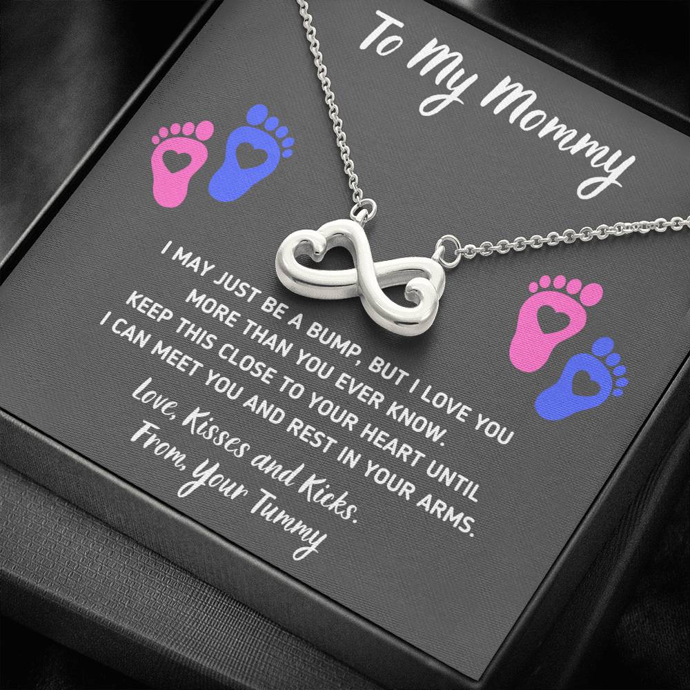 TO MY MOMMY "HEART-FEET" INFINITY NECKLACE GIFT SET - ON CLOUD NINE GIFTS