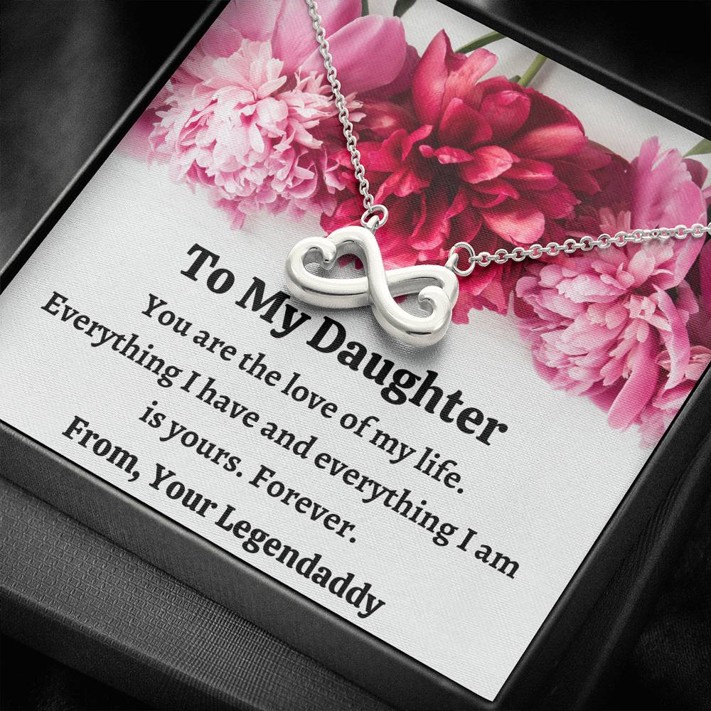 TO MY DAUGHTER "FROM, YOUR LEGENDADDY" INFINITY NECKLACE GIFT SET - ON CLOUD NINE GIFTS