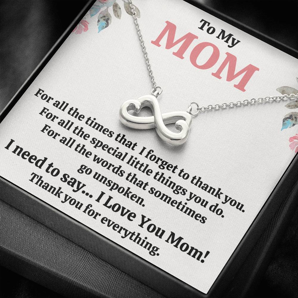 TO MY MOM "FOR ALL" INFINITY NECKLACE GIFT SET - ON CLOUD NINE GIFTS