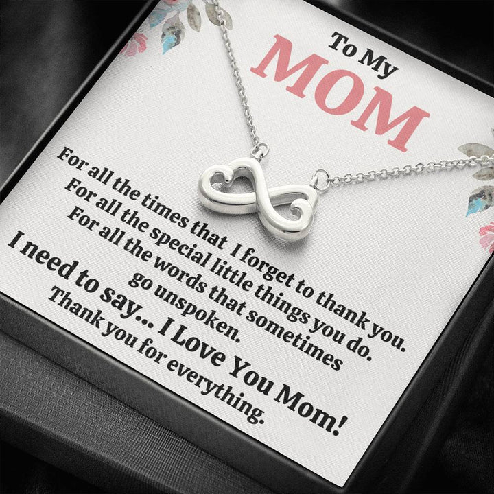 TO MY MOM "FOR ALL" INFINITY NECKLACE GIFT SET - ON CLOUD NINE GIFTS