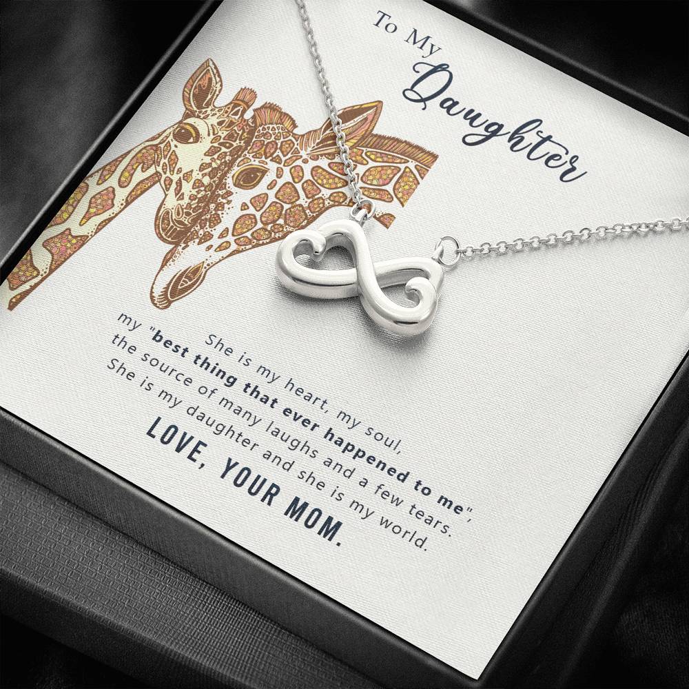 TO MY DAUGHTER "MY WORLD" INFINITY NECKLACE GIFT SET - ON CLOUD NINE GIFTS