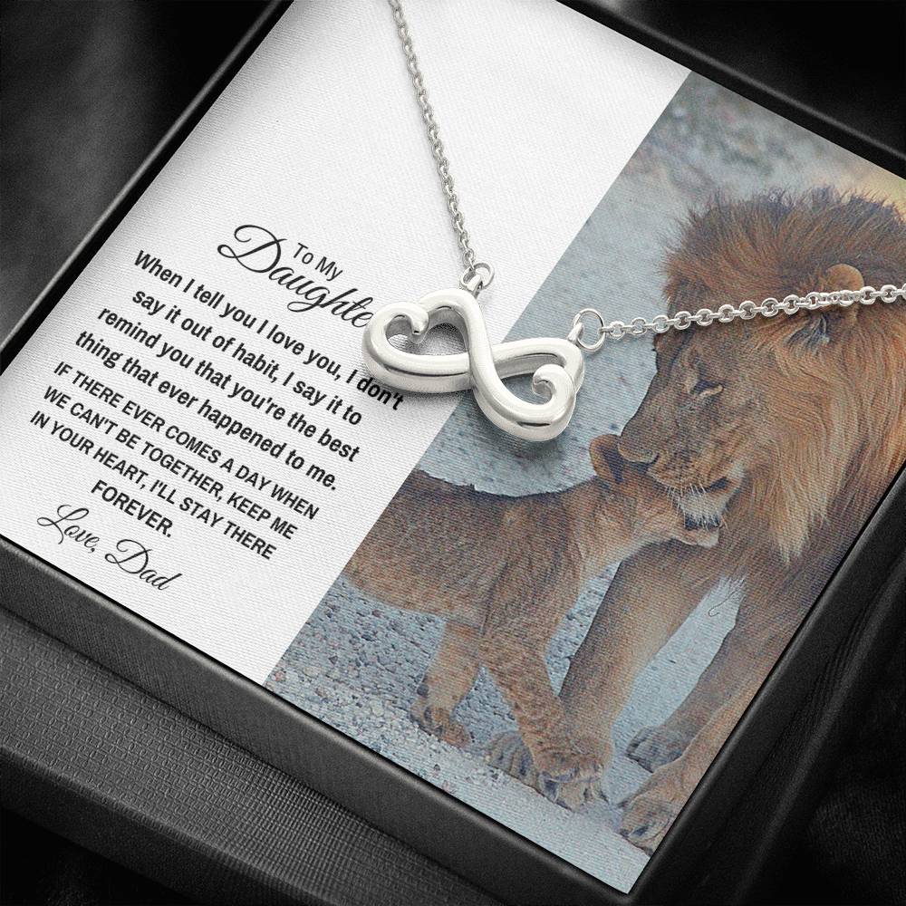 TO MY DAUGHTER "STAY THERE FOREVER" INFINITY NECKLACE GIFT SET - ON CLOUD NINE GIFTS