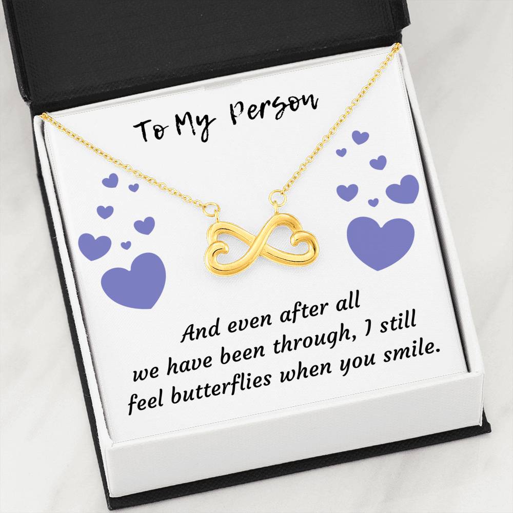 TO MY PERSON INFINITY NECKLACE | MESSAGE CARD | GIFT BOX - ON CLOUD NINE GIFTS