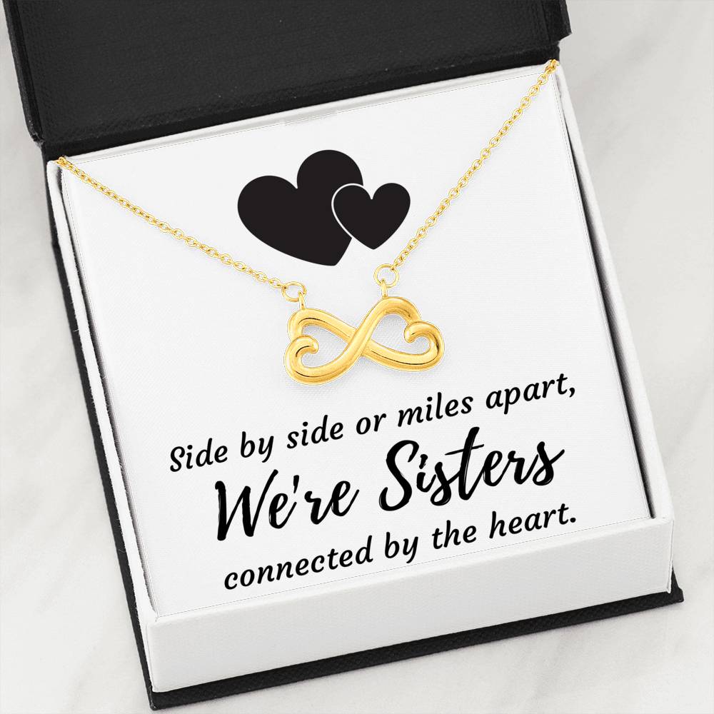 SISTERS INFINITY NECKLACE | MESSAGE CARD | GIFT BOX - ON CLOUD NINE GIFTS