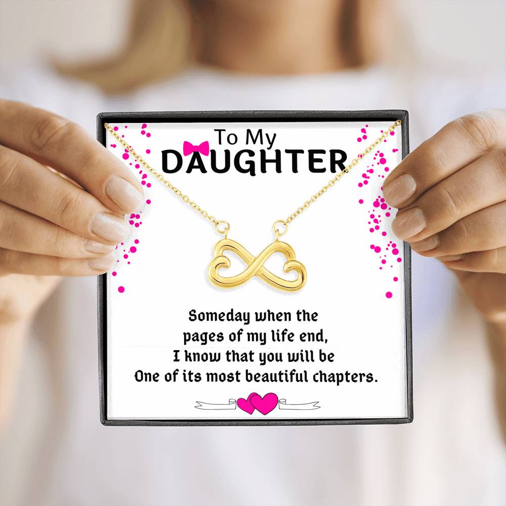 TO MY DAUGHTER INFINITY NECKLACE | MESSAGE CARD | GIFT BOX - ON CLOUD NINE GIFTS
