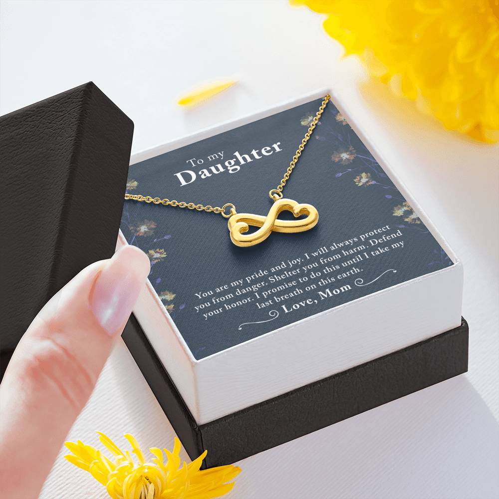TO MY DAUGHTER "LAST BREATH" INFINITY NECKLACE GIFT SET - ON CLOUD NINE GIFTS