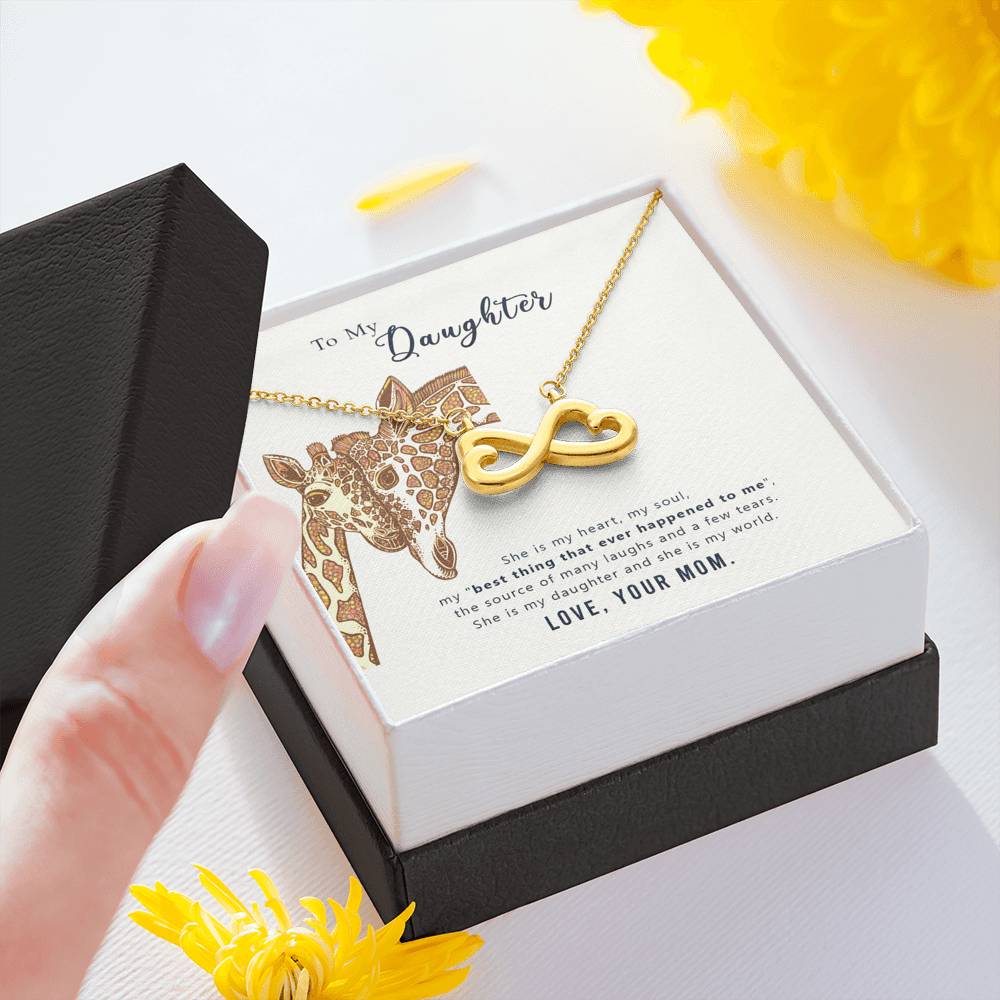 TO MY DAUGHTER "MY WORLD" INFINITY NECKLACE GIFT SET - ON CLOUD NINE GIFTS