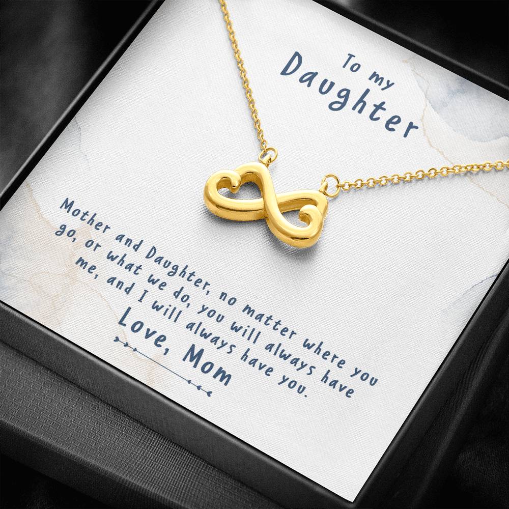 TO MY DAUGHTER "NO MATTER" INFINITY NECKLACE GIFT SET - ON CLOUD NINE GIFTS