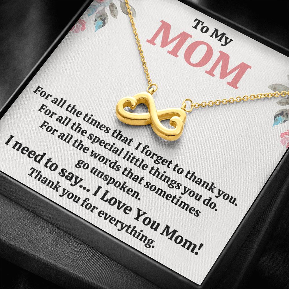 TO MY MOM "FOR ALL" INFINITY NECKLACE GIFT SET - ON CLOUD NINE GIFTS