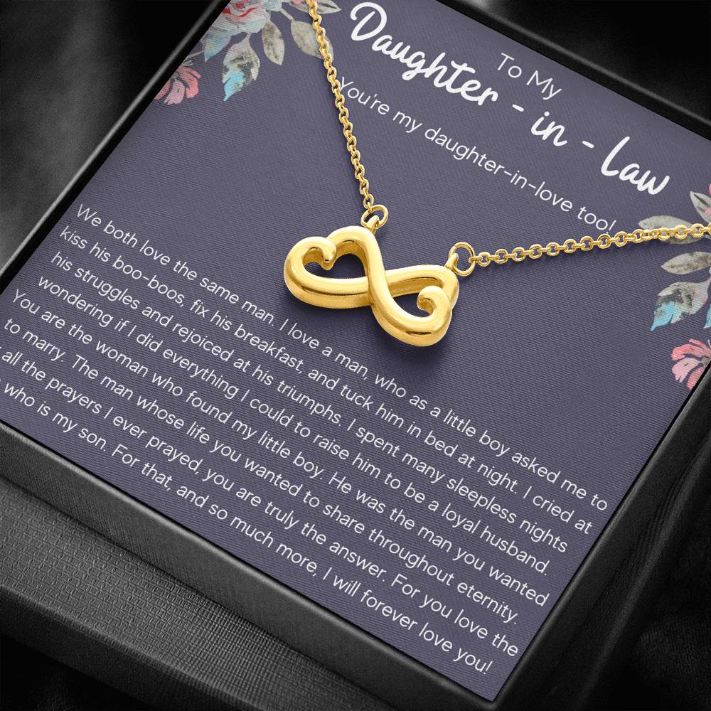 TO MY DAUGHTER-IN-LAW TRIUMPHS INFINITY NECKLACE GIFT SET - ON CLOUD NINE GIFTS