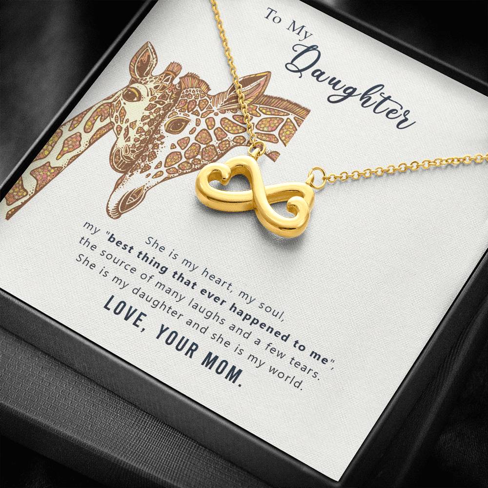 TO MY DAUGHTER "MY WORLD" INFINITY NECKLACE GIFT SET - ON CLOUD NINE GIFTS