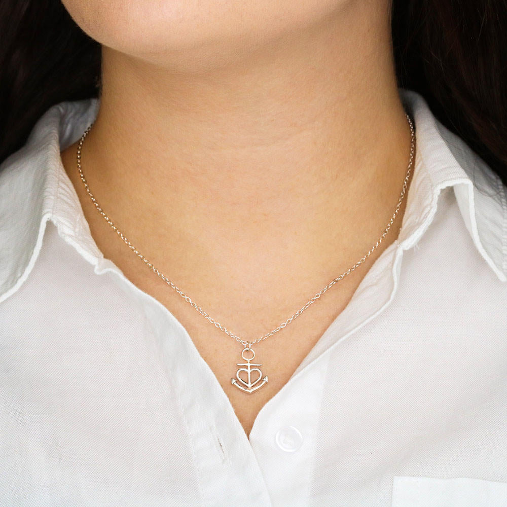 PARA MI ESPOSITA ANCHOR NECKLACE | WIFE SPANISH MESSAGE CARD | GIFT BOX - ON CLOUD NINE GIFTS