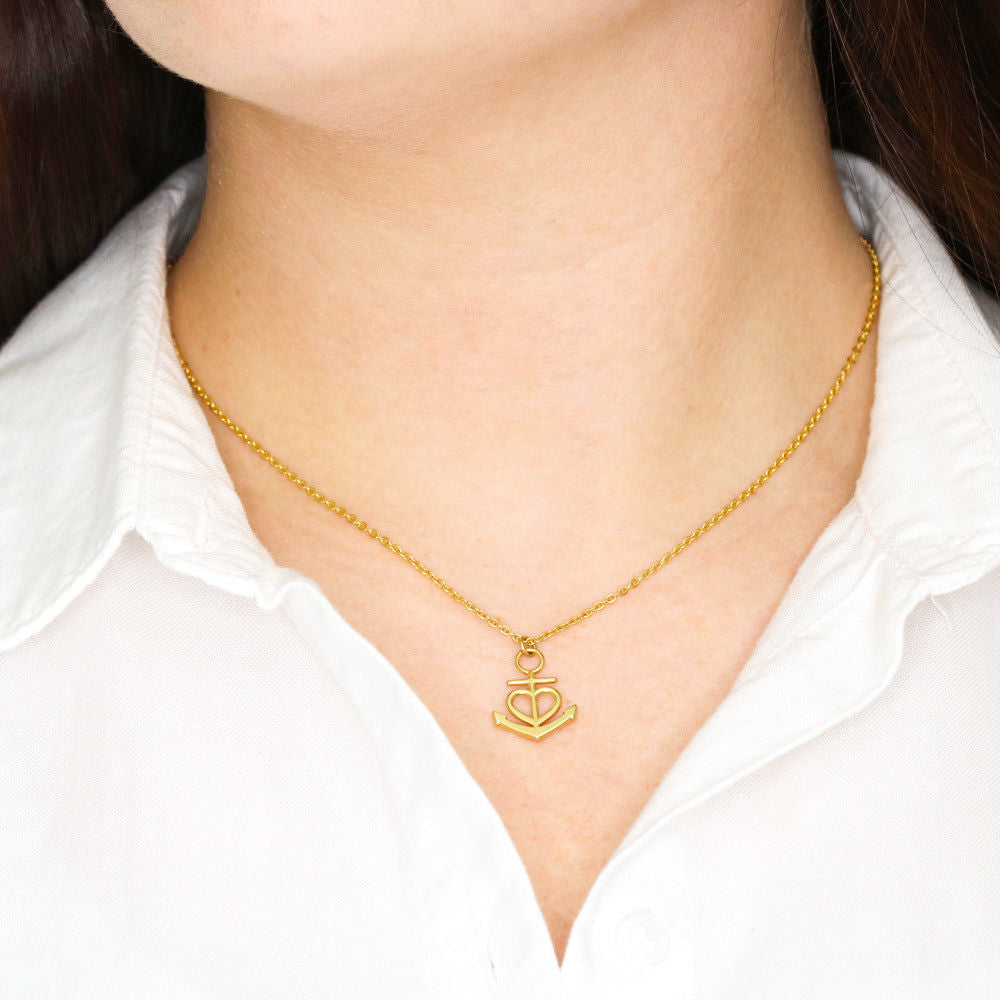 PARA MI ESPOSITA ANCHOR NECKLACE | WIFE SPANISH MESSAGE CARD | GIFT BOX - ON CLOUD NINE GIFTS