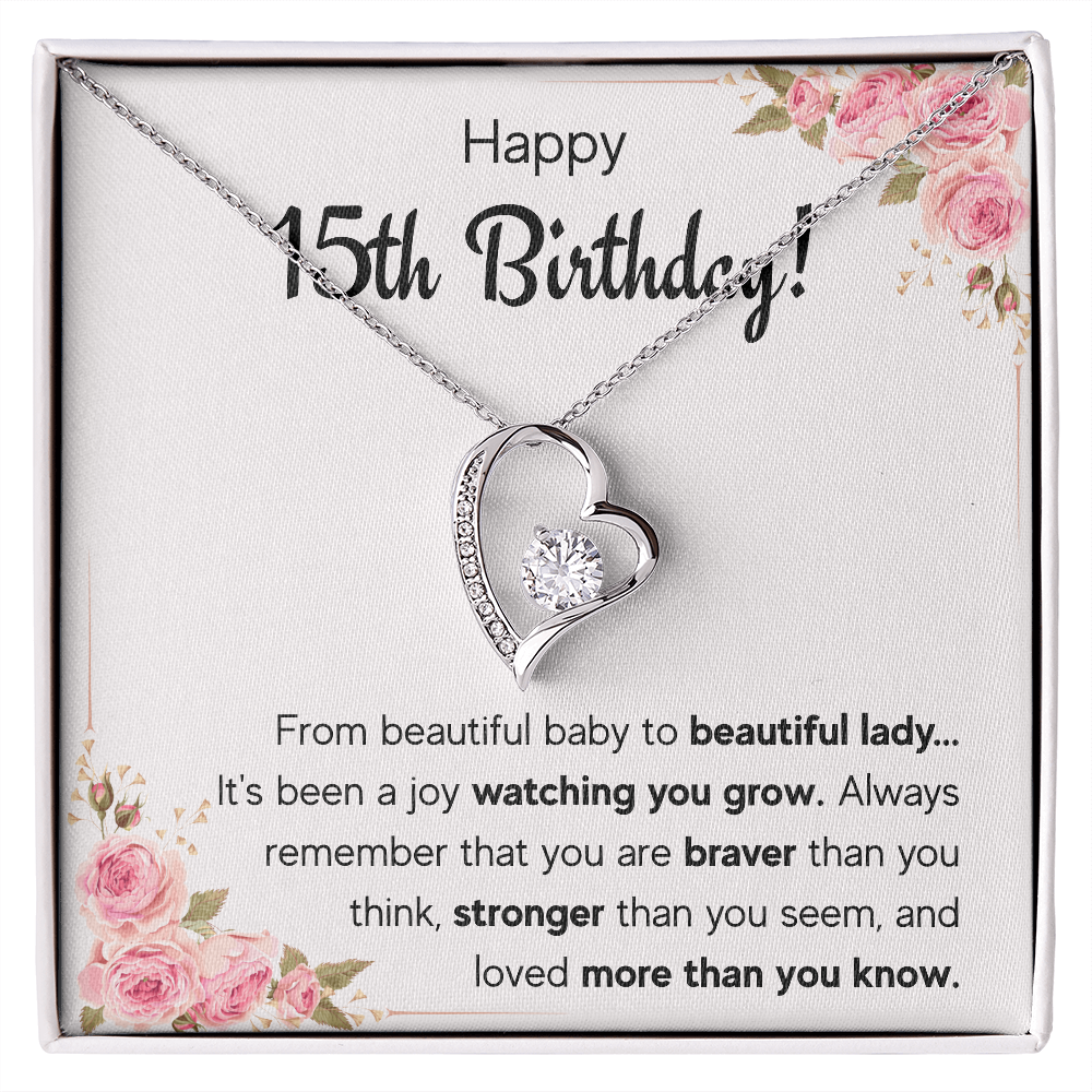 15 year old girl gifts for teen girls for 15th birthday gifts, sweet 15 necklace, quinceanera gifts, card, quinceanera jewelry, fifteen bday - ON CLOUD NINE GIFTS