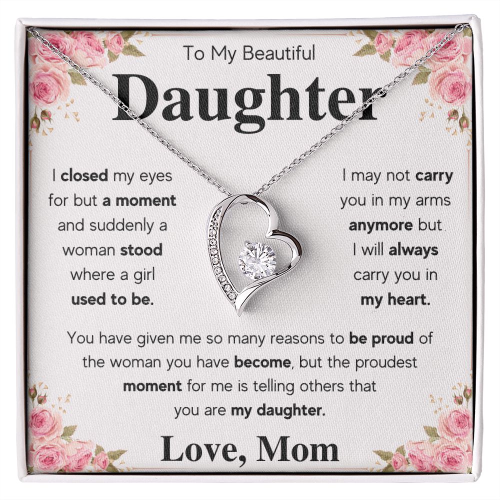to my beautiful daughter from mom necklace mother and daughter necklaces birthday gifts for daughter adult mother to daughter gifts - ON CLOUD NINE GIFTS