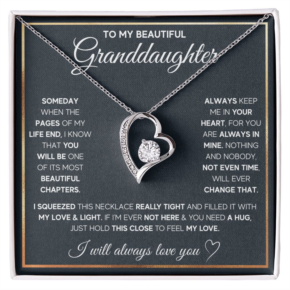 to my beautiful granddaughter necklace gifts for granddaughter birthday card for granddaughter jewelry for granddaughter - ON CLOUD NINE GIFTS