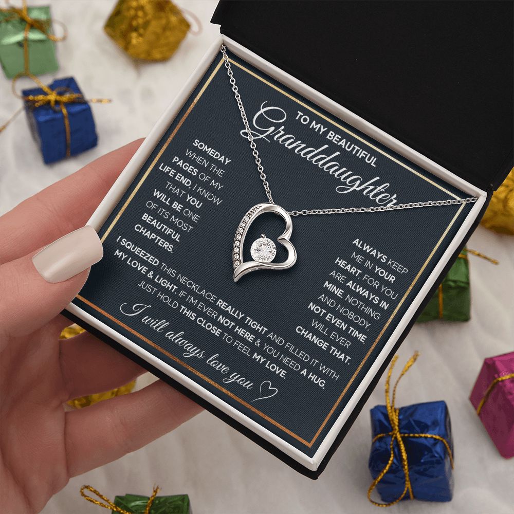 to my beautiful granddaughter necklace gifts for granddaughter birthday card for granddaughter jewelry for granddaughter - ON CLOUD NINE GIFTS