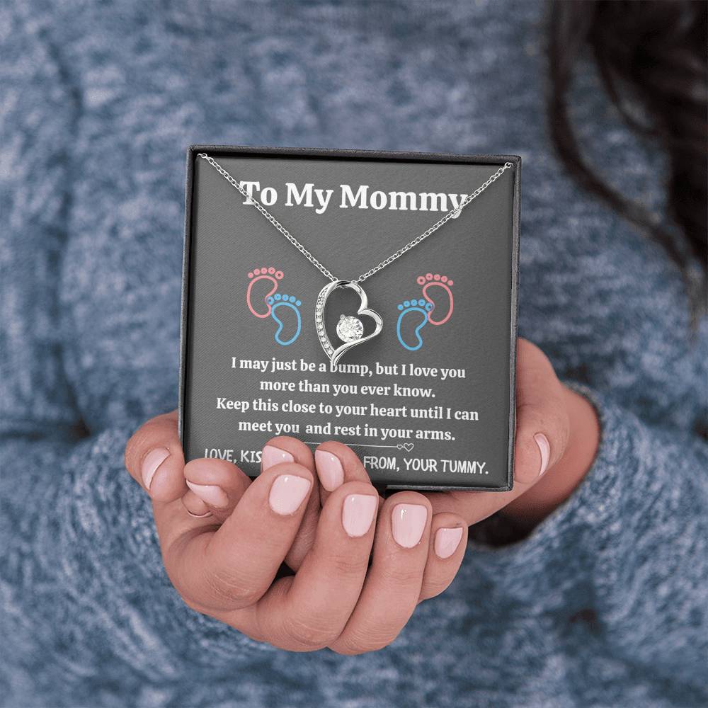 TO MY MOMMY "BABY FEET - GRAY" FOREVER LOVE NECKLACE GIFT SET - ON CLOUD NINE GIFTS