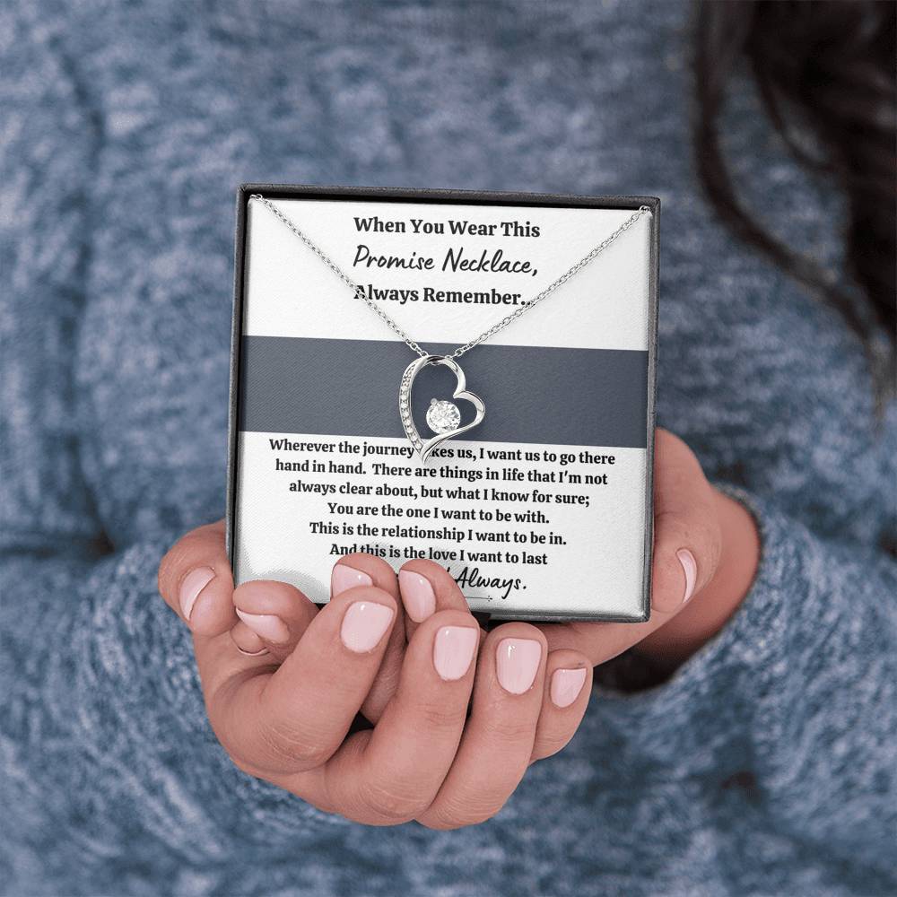 TO MY LOVE "PROMISE NECKLACE - GREY" FOREVER LOVE NECKLACE GIFT SET - ON CLOUD NINE GIFTS