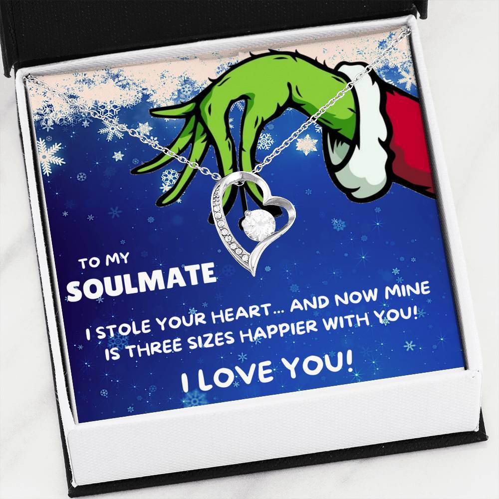 TO MY SOULMATE "THREE SIZES HAPPIER" FOREVER LOVE NECKLACE GIFT SET - ON CLOUD NINE GIFTS